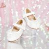 image:imageOtter MOMO ToddlerLittle Girls Mary Jane Ballerina Flats Shoes Slipon School Party Dress ShoesD716glitter White