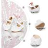 image:imageOtter MOMO ToddlerLittle Girls Mary Jane Ballerina Flats Shoes Slipon School Party Dress ShoesD716glitter White