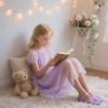 image:imageOtter MOMO ToddlerLittle Girls Mary Jane Ballerina Flats Shoes Slipon School Party Dress ShoesD716purple