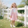 image:imageOtter MOMO ToddlerLittle Girls Mary Jane Ballerina Flats Shoes Slipon School Party Dress ShoesDf14white