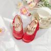 image:imageOtter MOMO ToddlerLittle Girls Mary Jane Ballerina Flats Shoes Slipon School Party Dress ShoesDf28red