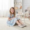 image:imageOtter MOMO ToddlerLittle Girls Mary Jane Ballerina Flats Shoes Slipon School Party Dress ShoesDf31silver