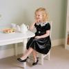 image:imageOtter MOMO ToddlerLittle Girls Mary Jane Ballerina Flats Shoes Slipon School Party Dress ShoesDf33black