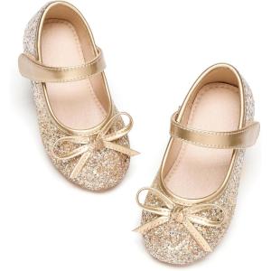 image:imageOtter MOMO ToddlerLittle Girls Mary Jane Ballerina Flats Shoes Slipon School Party Dress ShoesD728gold