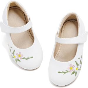 image:imageOtter MOMO ToddlerLittle Girls Mary Jane Ballerina Flats Shoes Slipon School Party Dress ShoesDf11white
