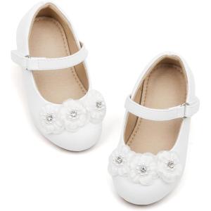 image:imageOtter MOMO ToddlerLittle Girls Mary Jane Ballerina Flats Shoes Slipon School Party Dress ShoesDf14white