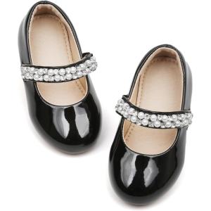 image:imageOtter MOMO ToddlerLittle Girls Mary Jane Ballerina Flats Shoes Slipon School Party Dress ShoesDf15black