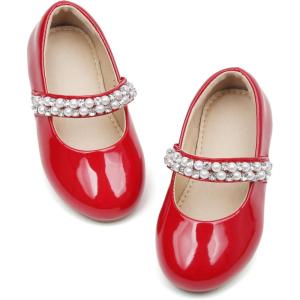 image:imageOtter MOMO ToddlerLittle Girls Mary Jane Ballerina Flats Shoes Slipon School Party Dress ShoesDf15red