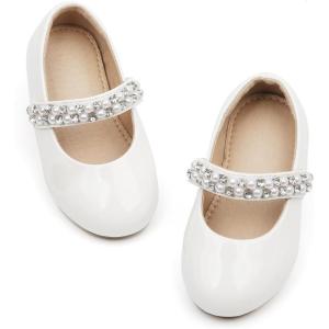 image:imageOtter MOMO ToddlerLittle Girls Mary Jane Ballerina Flats Shoes Slipon School Party Dress ShoesDf15white