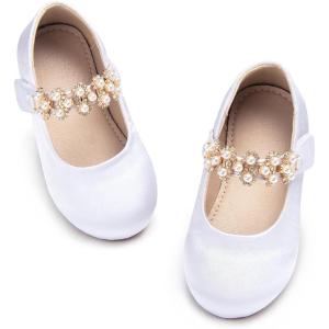 image:imageOtter MOMO ToddlerLittle Girls Mary Jane Ballerina Flats Shoes Slipon School Party Dress ShoesDf28white