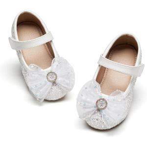 image:imageOtter MOMO ToddlerLittle Girls Mary Jane Ballerina Flats Shoes Slipon School Party Dress ShoesDf29white