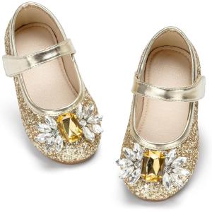 image:imageOtter MOMO ToddlerLittle Girls Mary Jane Ballerina Flats Shoes Slipon School Party Dress ShoesDf31gold