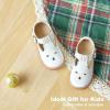 image:imageOtter MOMO Toddler Little Girls Oxford Shoes Mary Jane Flat TStrap School Uniform Party Dress ShoesD757white