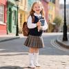 image:imageOtter MOMO Toddler Little Girls Oxford Shoes Mary Jane Flat TStrap School Uniform Party Dress ShoesD757white