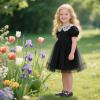 image:imageOtter MOMO Toddler Little Girls Princess Shoes Mary Jane Ballerina Flats Flower Girl Dress ShoesD737black