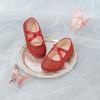 image:imageOtter MOMO Toddler Little Girls Princess Shoes Mary Jane Ballerina Flats Flower Girl Dress ShoesD737red