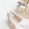 image:imageOtter MOMO Toddler Little Girls Princess Shoes Mary Jane Ballerina Flats Flower Girl Dress ShoesDf22silver