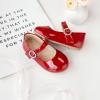 image:imageOtter MOMO Toddler Little Girls Princess Shoes Mary Jane Ballerina Flats Flower Girl Dress ShoesDf23red