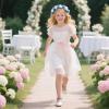 image:imageOtter MOMO Toddler Little Girls Princess Shoes Mary Jane Ballerina Flats Flower Girl Dress ShoesDf25white