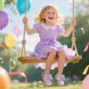 image:imageOtter MOMO Toddler Little Girls Princess Shoes Mary Jane Ballerina Flats Flower Girl Dress ShoesDf26purple