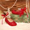 image:imageOtter MOMO Toddler Little Girls Princess Shoes Mary Jane Ballerina Flats Flower Girl Dress ShoesDf34red