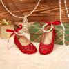 image:imageOtter MOMO Toddler Little Girls Princess Shoes Mary Jane Ballerina Flats Flower Girl Dress ShoesDf34red