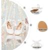 image:imageOtter MOMO Toddler Little Girls Princess Shoes Mary Jane Ballerina Flats Flower Girl Dress ShoesDf34white