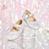 image:imageOtter MOMO Toddler Little Girls Princess Shoes Mary Jane Ballerina Flats Flower Girl Dress ShoesDf35silver