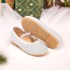 image:imageOtter MOMO Toddler Little Girls Princess Shoes Mary Jane Ballerina Flats Flower Girl Dress ShoesDh22silver