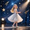 image:imageOtter MOMO ToddlerLittle Girls Mary Jane Ballerina Flats Shoes Slipon School Party Dress ShoesD321silver