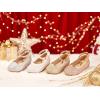 image:imageOtter MOMO ToddlerLittle Girls Mary Jane Ballerina Flats Shoes Slipon School Party Dress ShoesD321silver