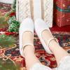 image:imageOtter MOMO ToddlerLittle Girls Mary Jane Ballerina Flats Shoes Slipon School Party Dress ShoesD321white