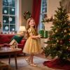 image:imageOtter MOMO ToddlerLittle Girls Mary Jane Ballerina Flats Shoes Slipon School Party Dress ShoesD755gold