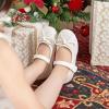 image:imageOtter MOMO ToddlerLittle Girls Mary Jane Ballerina Flats Shoes Slipon School Party Dress ShoesDf701white