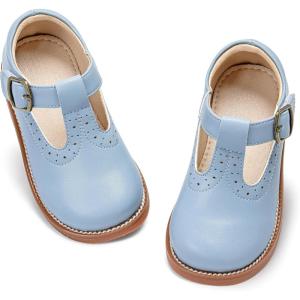image:imageOtter MOMO Toddler Little Girls Oxford Shoes Mary Jane Flat TStrap School Uniform Party Dress ShoesD730light Blue