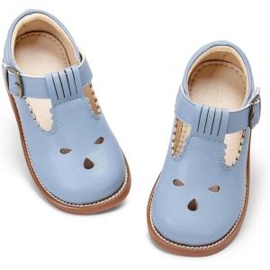 image:imageOtter MOMO Toddler Little Girls Oxford Shoes Mary Jane Flat TStrap School Uniform Party Dress ShoesD757light Blue