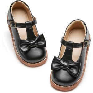 image:imageOtter MOMO Toddler Little Girls Oxford Shoes Mary Jane Flat TStrap School Uniform Party Dress ShoesD760black