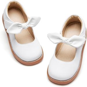 image:imageOtter MOMO Toddler Little Girls Oxford Shoes Mary Jane Flat TStrap School Uniform Party Dress ShoesD763white