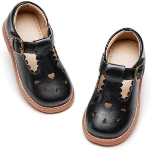 image:imageOtter MOMO Toddler Little Girls Oxford Shoes Mary Jane Flat TStrap School Uniform Party Dress ShoesD765black