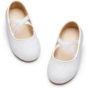 image:imageOtter MOMO Toddler Little Girls Princess Shoes Mary Jane Ballerina Flats Flower Girl Dress ShoesD737white
