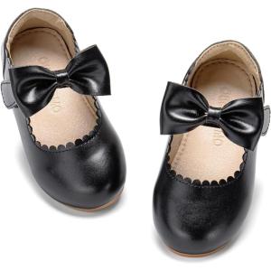 image:imageOtter MOMO Toddler Little Girls Princess Shoes Mary Jane Ballerina Flats Flower Girl Dress ShoesDf07black