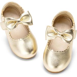 image:imageOtter MOMO Toddler Little Girls Princess Shoes Mary Jane Ballerina Flats Flower Girl Dress ShoesDf07gold
