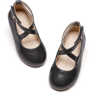 image:imageOtter MOMO Toddler Little Girls Princess Shoes Mary Jane Ballerina Flats Flower Girl Dress ShoesDf22black