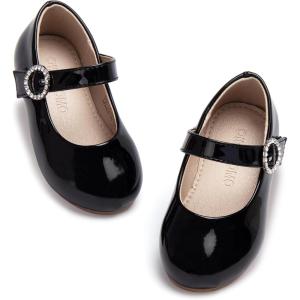 image:imageOtter MOMO Toddler Little Girls Princess Shoes Mary Jane Ballerina Flats Flower Girl Dress ShoesDf23black