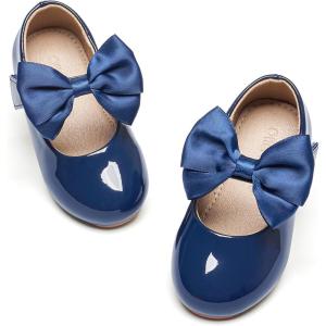 image:imageOtter MOMO Toddler Little Girls Princess Shoes Mary Jane Ballerina Flats Flower Girl Dress ShoesDf24navy Blue