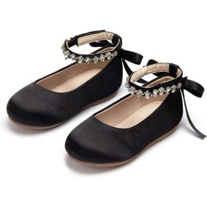 image:imageOtter MOMO Toddler Little Girls Princess Shoes Mary Jane Ballerina Flats Flower Girl Dress ShoesDf25black
