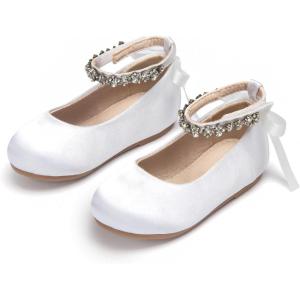 image:imageOtter MOMO Toddler Little Girls Princess Shoes Mary Jane Ballerina Flats Flower Girl Dress ShoesDf25white