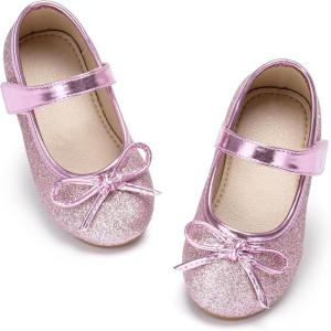 image:imageOtter MOMO Toddler Little Girls Princess Shoes Mary Jane Ballerina Flats Flower Girl Dress ShoesDf35pink