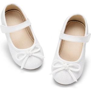 image:imageOtter MOMO Toddler Little Girls Princess Shoes Mary Jane Ballerina Flats Flower Girl Dress ShoesDf35white