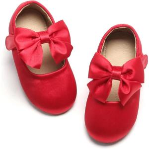image:imageOtter MOMO ToddlerLittle Girls Mary Jane Ballerina Flats Shoes Slipon School Party Dress ShoesD755red